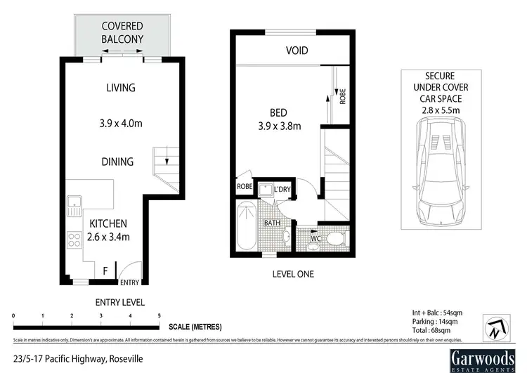 Floorplan of Homely apartment listing, 23/5-17 Pacific Highway, Roseville NSW 2069