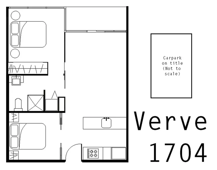 Floorplan of Homely apartment listing, 1704/483 Swanston Street, Melbourne VIC 3000