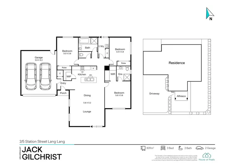 Floorplan of Homely unit listing, 2/5 Station Street, Lang Lang VIC 3984