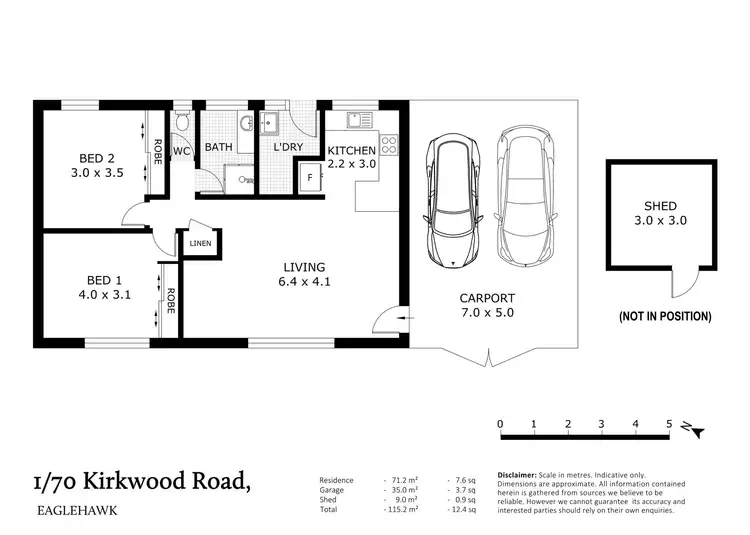 Floorplan of Homely house listing, 1/70 Kirkwood Road, Eaglehawk VIC 3556