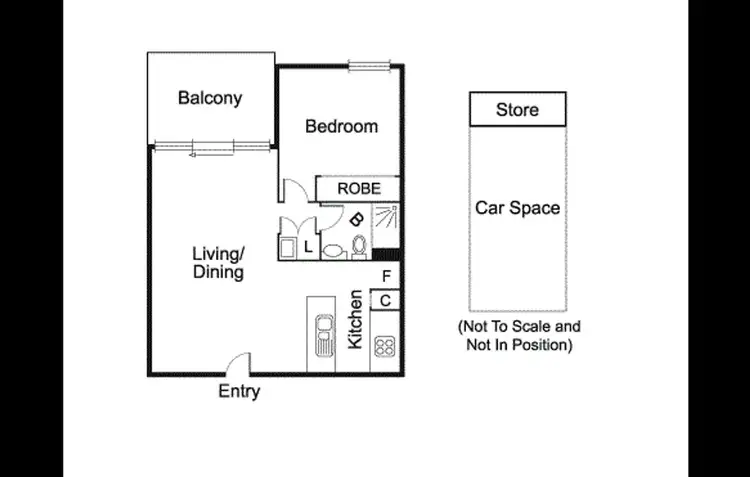 Floorplan of Homely apartment listing, 403/62 Altona Street, Kensington VIC 3031