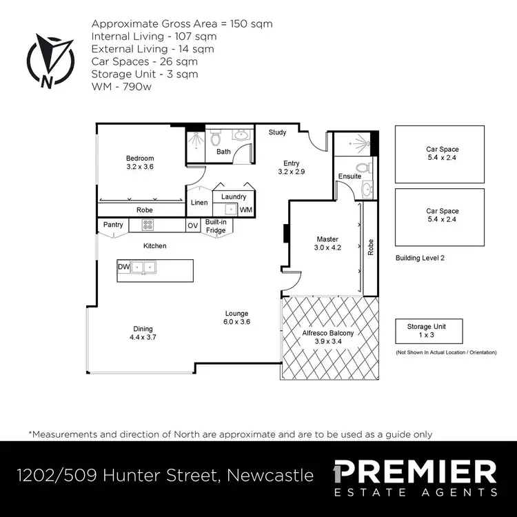Floorplan of Homely apartment listing, 1202/509 Hunter Street, Newcastle NSW 2300