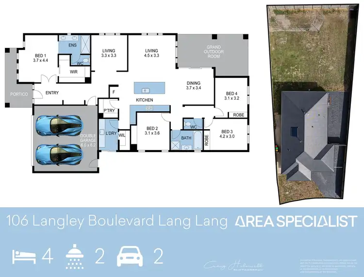 Floorplan of Homely house listing, 106 Langley Boulevard, Lang Lang VIC 3984