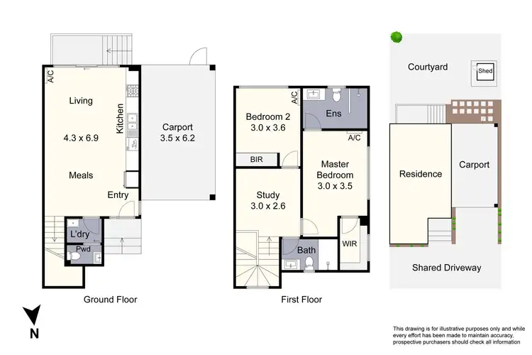 Floorplan of Homely townhouse listing, 2/42 Leman Crescent, Noble Park VIC 3174
