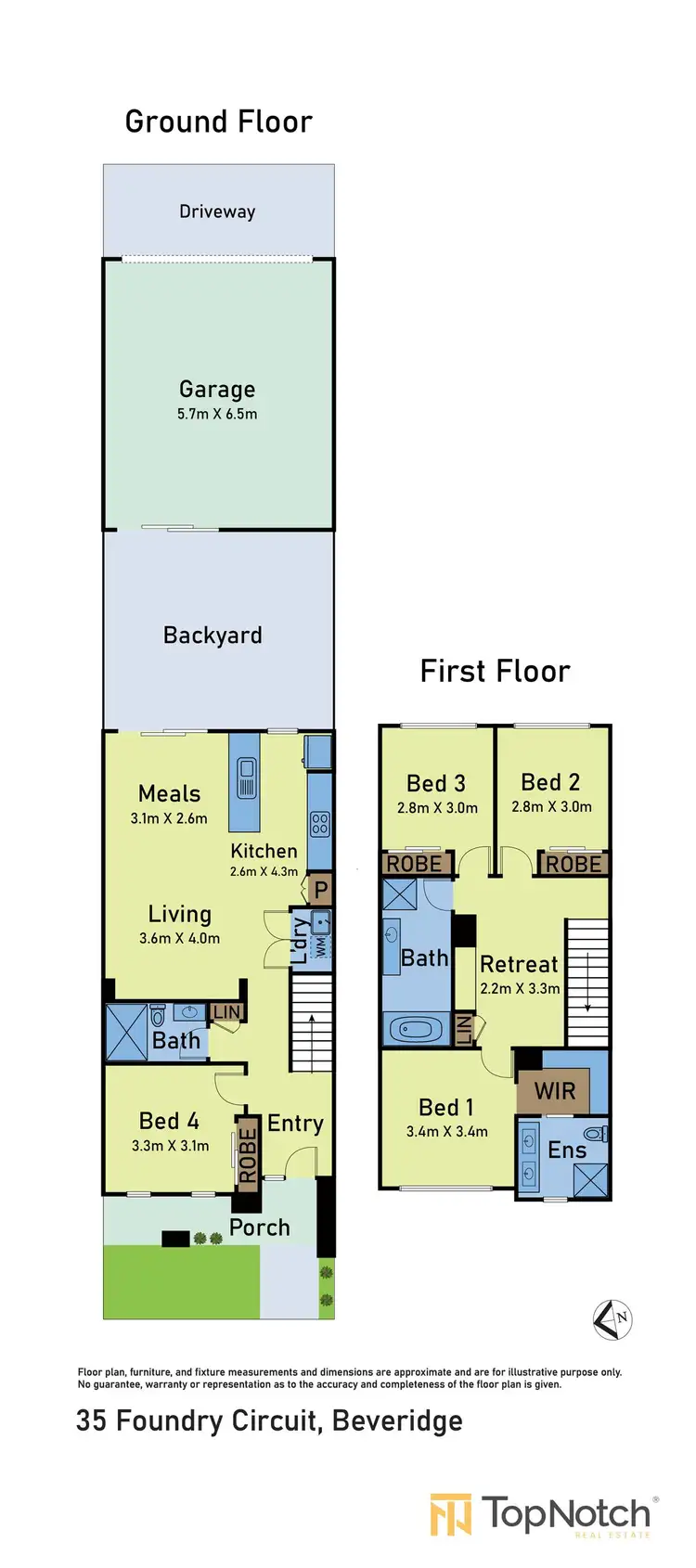 Floorplan of Homely townhouse listing, 35 Foundry Circuit, Beveridge VIC 3753