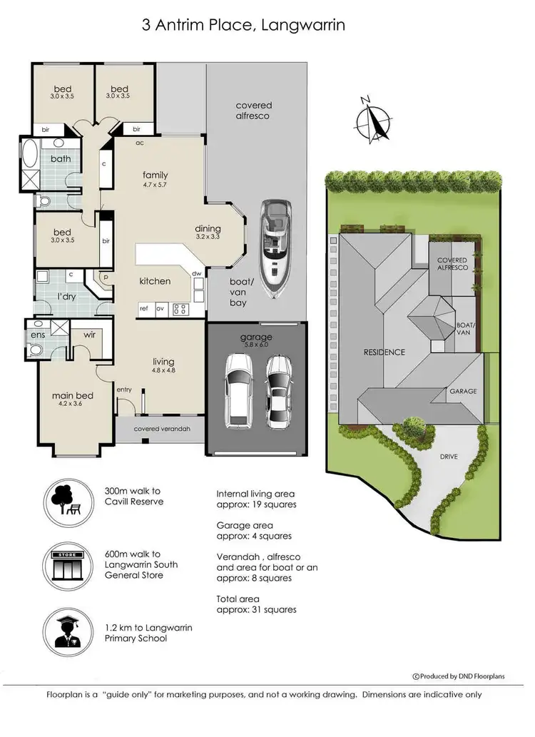 Floorplan of Homely house listing, 3 Antrim Place, Langwarrin VIC 3910