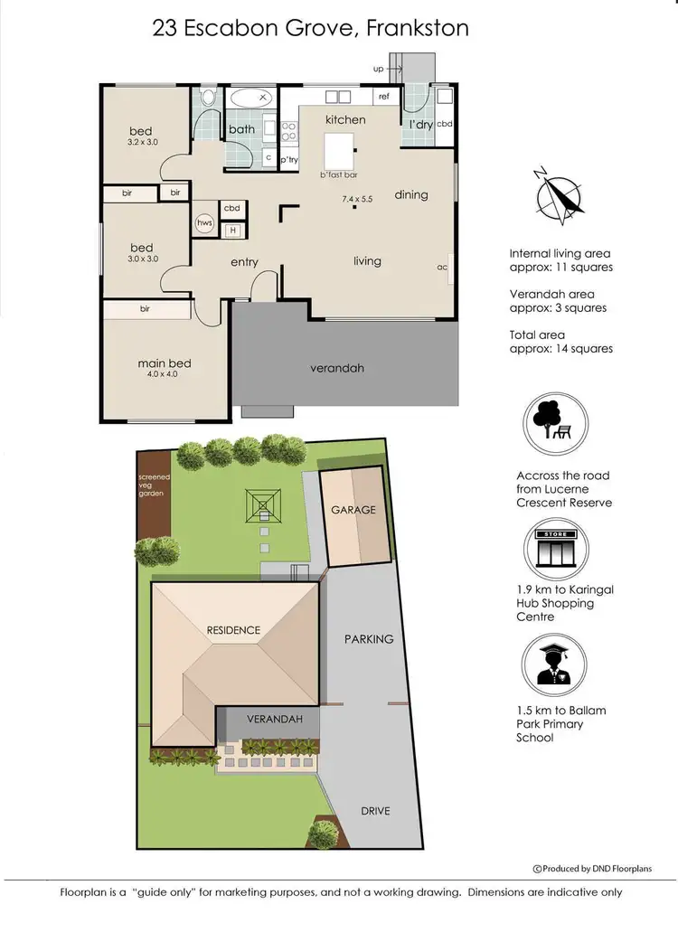 Floorplan of Homely house listing, 23 Escabon Grove, Frankston VIC 3199
