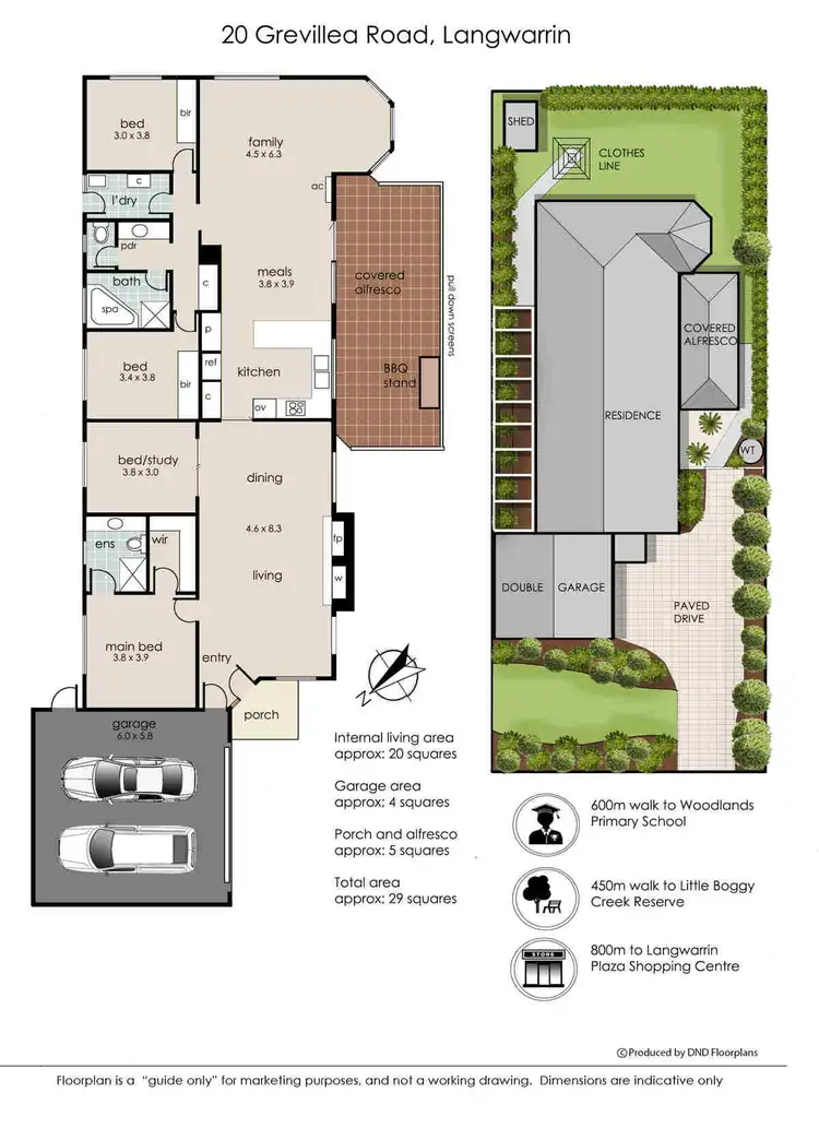 Floorplan of Homely house listing, 20 Grevillea Road, Langwarrin VIC 3910