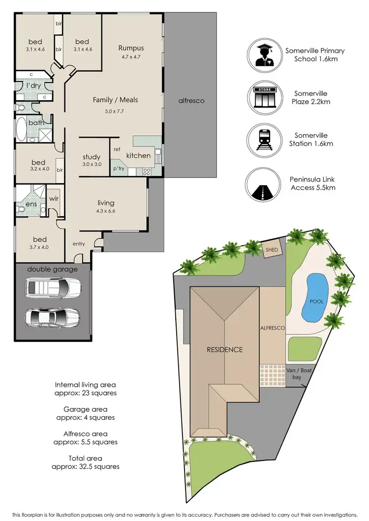 Floorplan of Homely house listing, 4 Palagia Court, Somerville VIC 3912