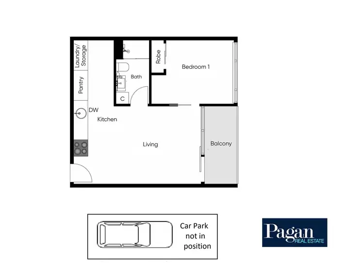 Floorplan of Homely apartment listing, 2712/33 Mackenzie Street, Melbourne VIC 3000