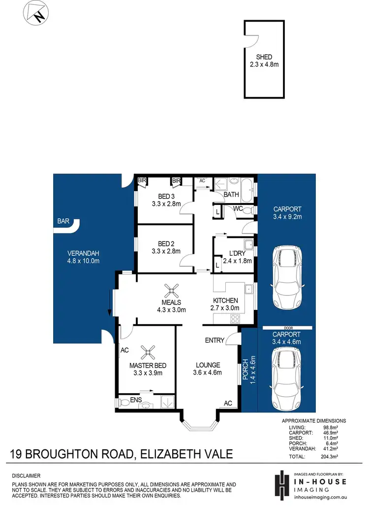 Floorplan of Homely house listing, 19 Broughton Road, Elizabeth Vale SA 5112