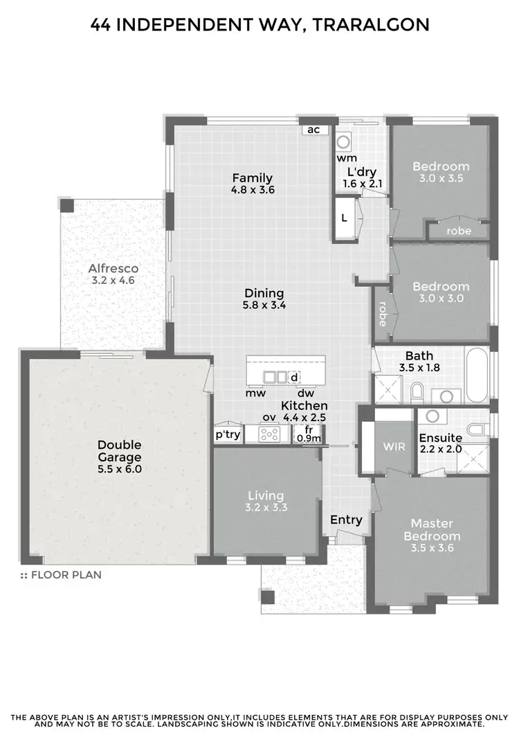 Floorplan of Homely house listing, 44 Independent Way, Traralgon VIC 3844