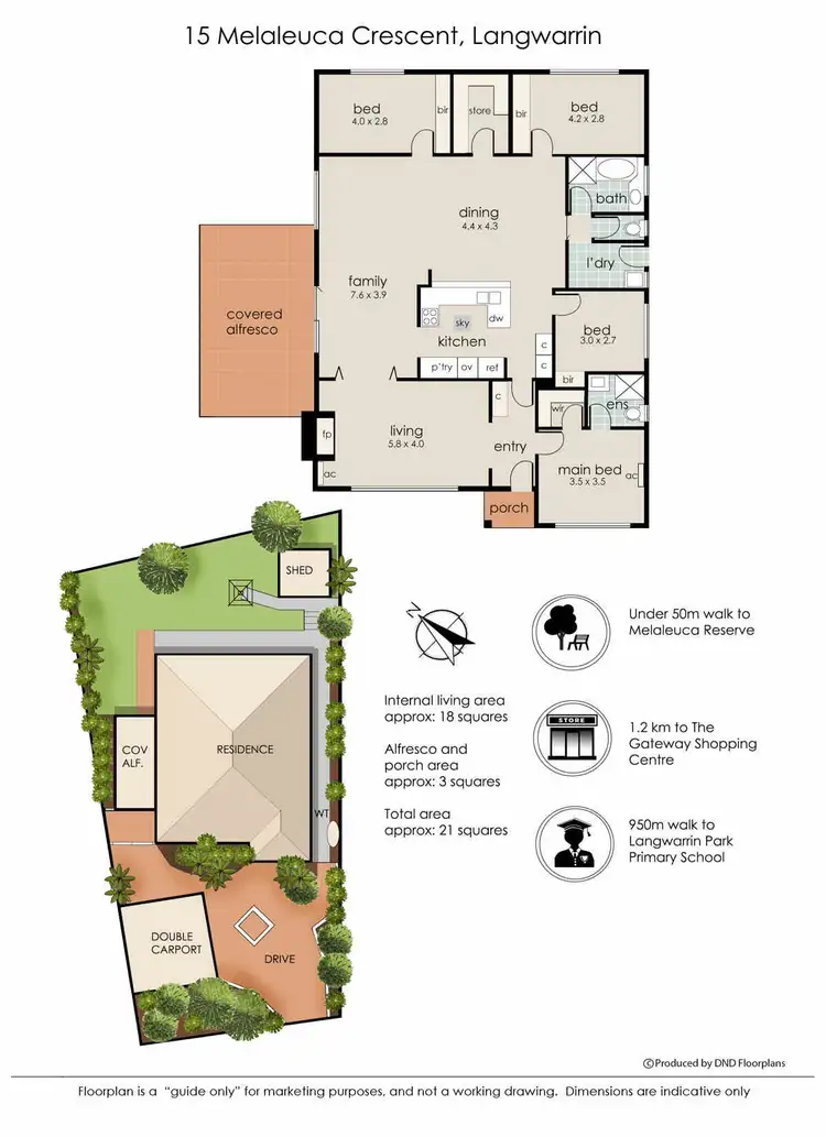 Floorplan of Homely house listing, 15 Melaleuca Crescent, Langwarrin VIC 3910