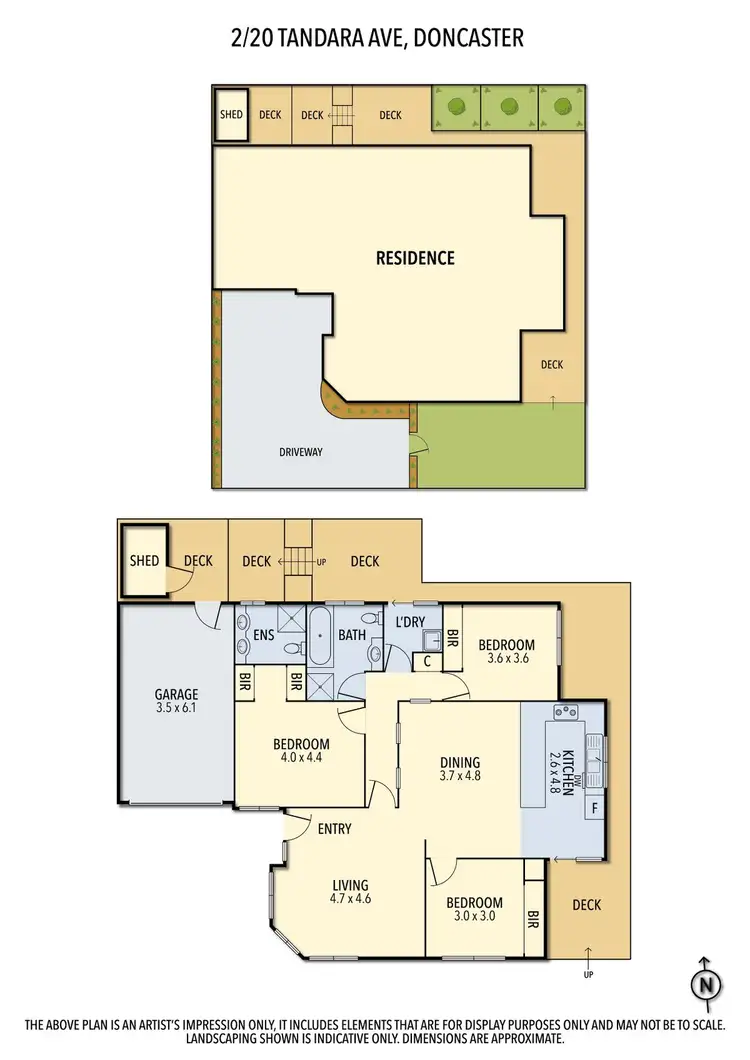 Floorplan of Homely unit listing, 2/20 Tandara Avenue, Doncaster VIC 3108