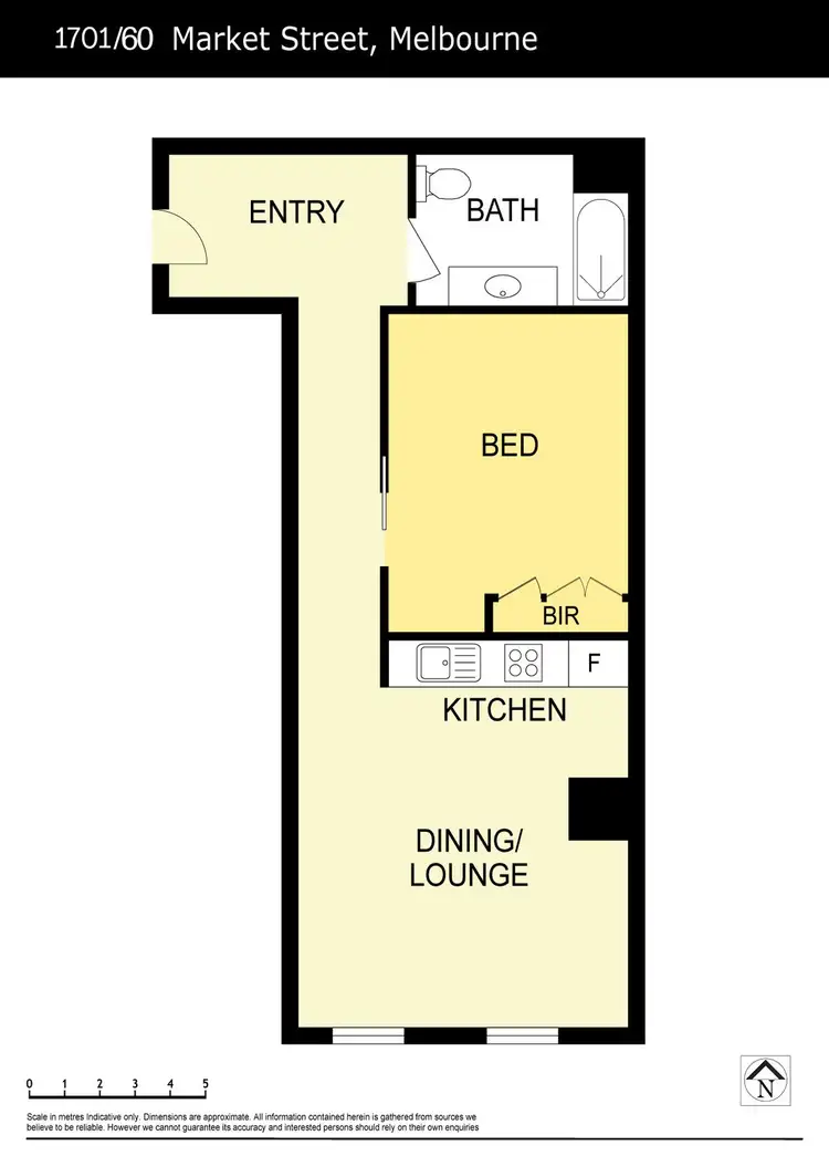 Floorplan of Homely apartment listing, 1701/60 Market Street, Melbourne VIC 3000