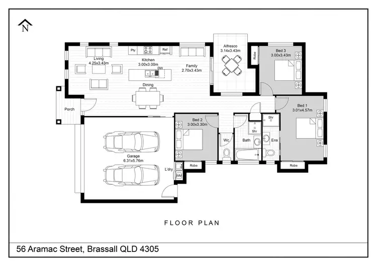 Floorplan of Homely house listing, 56 Aramac Street, Brassall QLD 4305