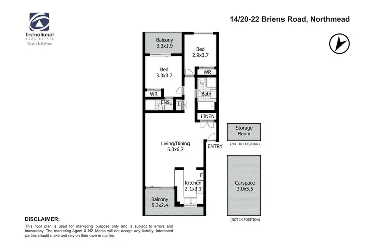 Floorplan of Homely unit listing, 14/20-22 Briens Road, Northmead NSW 2152
