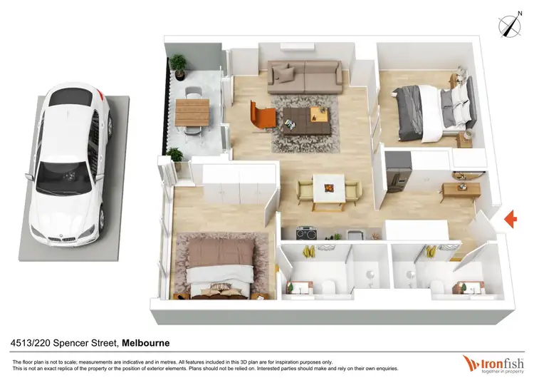 Floorplan of Homely apartment listing, 4513/220 Spencer Street, Melbourne VIC 3000