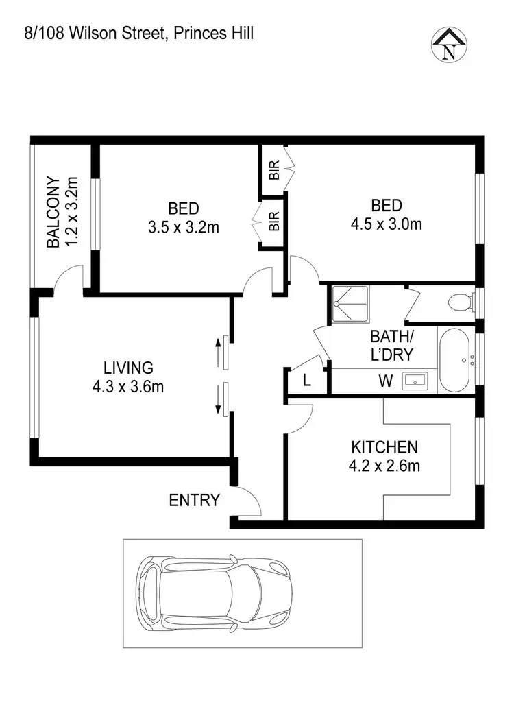 Floorplan of Homely apartment listing, 8/109 Wilson Street, Princes Hill VIC 3054