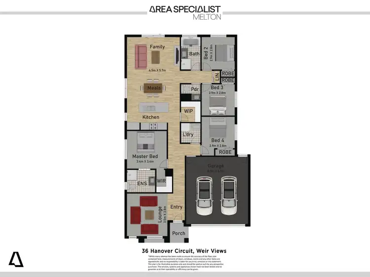 Floorplan of Homely house listing, 36 Hanover Circuit, Melton South VIC 3338