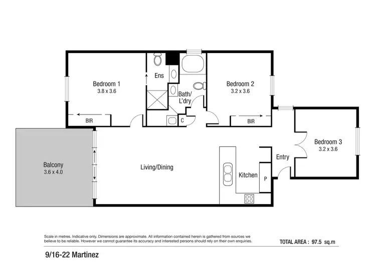 Floorplan of Homely unit listing, 9/16-22 Martinez Avenue, West End QLD 4810