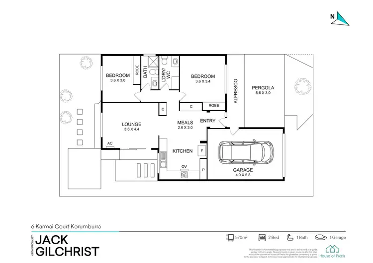 Floorplan of Homely unit listing, 6 Karmai Court, Korumburra VIC 3950