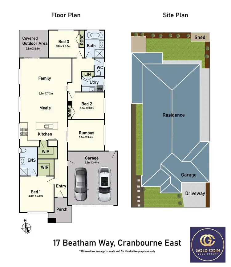 Floorplan of Homely house listing, 17 Beatham Way, Cranbourne East VIC 3977