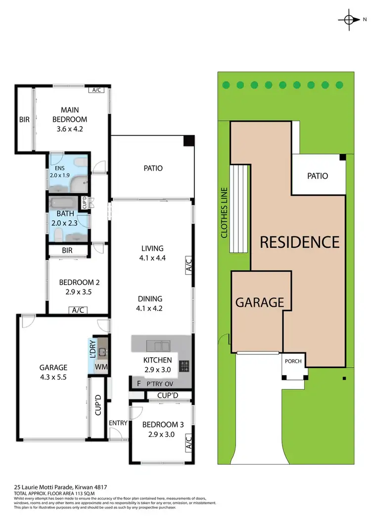 Floorplan of Homely house listing, 25 Laurie Motti Parade, Kirwan QLD 4817