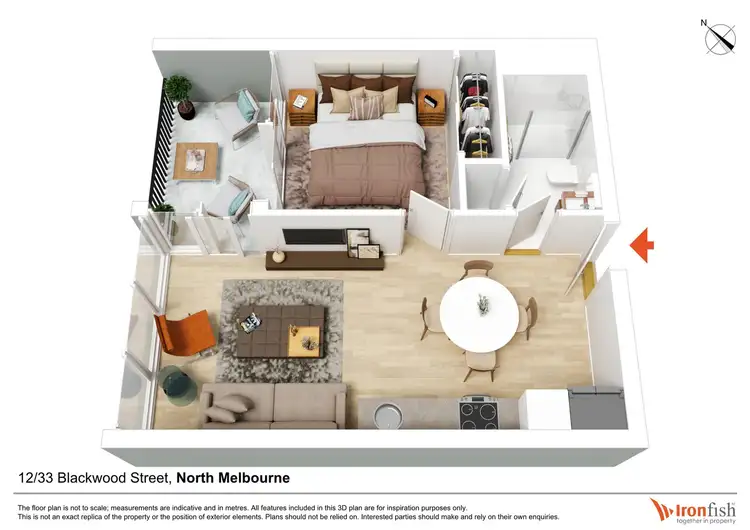 Floorplan of Homely apartment listing, G12/33 Blackwood Street, North Melbourne VIC 3051