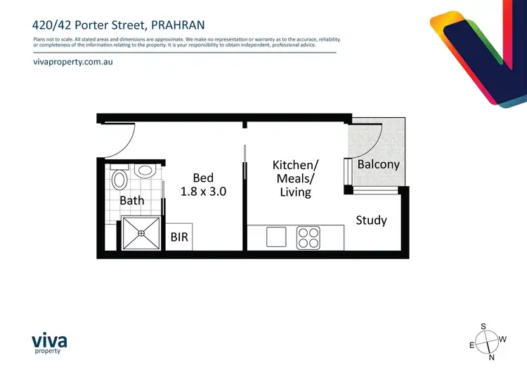 Floorplan of Homely apartment listing, 420/42 Porter Street, Prahran VIC 3181
