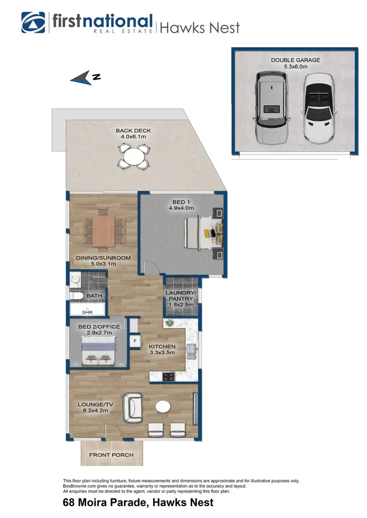 Floorplan of Homely house listing, 68 Moira Parade, Hawks Nest NSW 2324