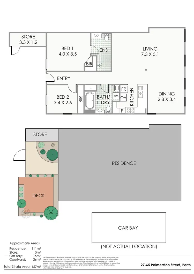 Floorplan of Homely apartment listing, 27/65 Palmerston St, Perth WA 6000