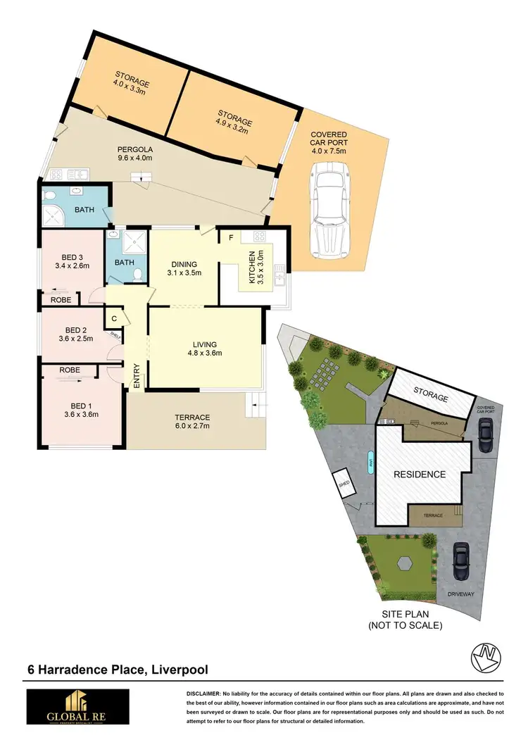 Floorplan of Homely house listing, 6 Harradence Place, Liverpool NSW 2170