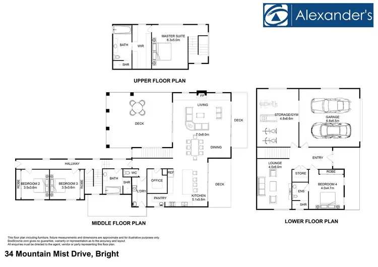 Floorplan of Homely house listing, 34 Mountain Mist Drive, Bright VIC 3741