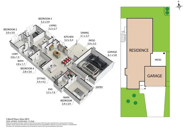 Floorplan of Homely house listing, 3 Warrill Place, Kelso QLD 4815