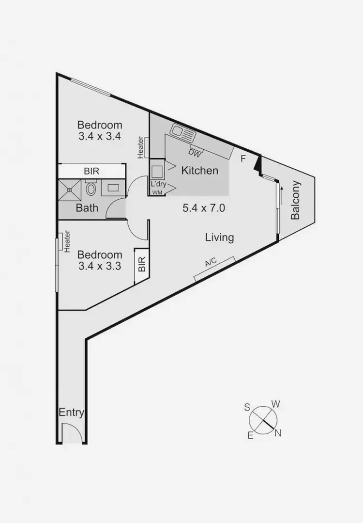 Floorplan of Homely apartment listing, 18/297 Pascoe Vale Road, Essendon VIC 3040
