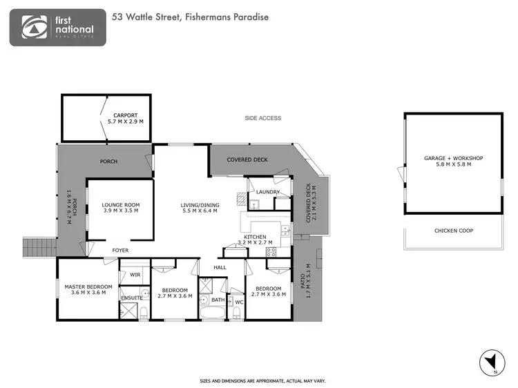 Floorplan of Homely house listing, 53 Wattle Street, Fishermans Paradise NSW 2539
