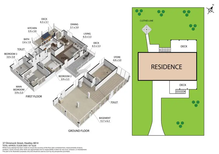 Floorplan of Homely house listing, 37 Dimmock Street, Heatley QLD 4814