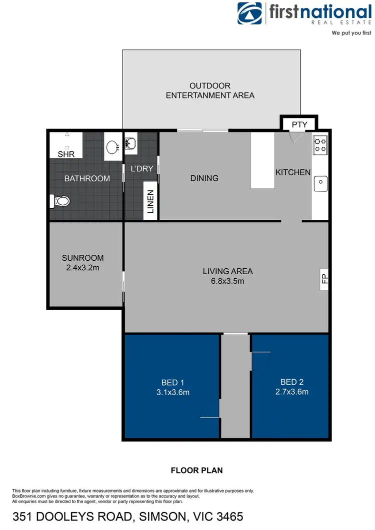 Floorplan of Homely house listing, 351 Dooleys Road, Simson VIC 3465