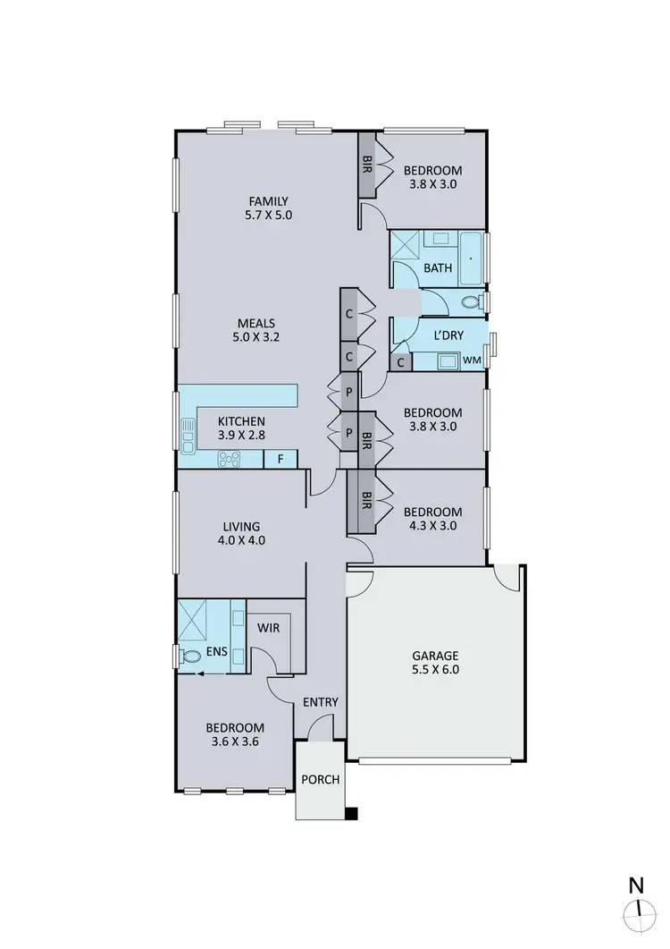 Floorplan of Homely house listing, 6 Songlark Crescent, Carrum Downs VIC 3201