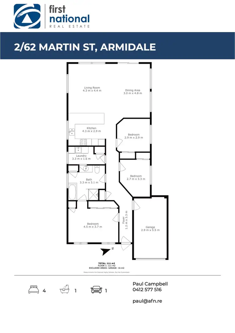 Floorplan of Homely unit listing, 2/62 Martin Street, Armidale NSW 2350
