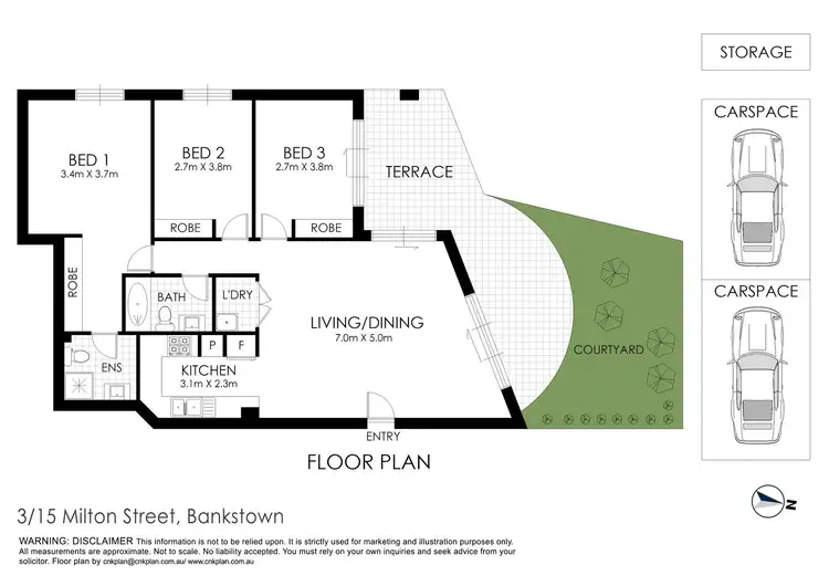 Floorplan of Homely unit listing, 3/15 Milton Street, Bankstown NSW 2200