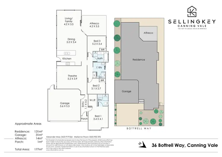 Floorplan of Homely house listing, 36 Bottrell Way, Canning Vale WA 6155