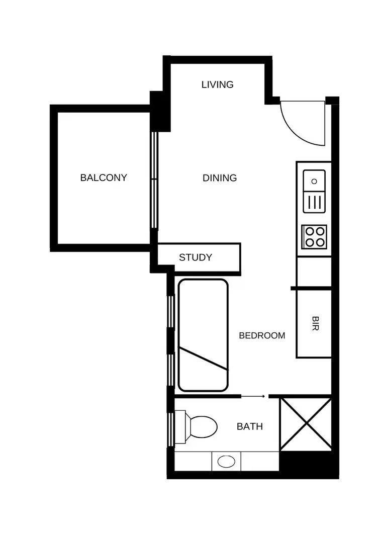 Floorplan of Homely apartment listing, 117/43 Park Street, Hawthorn VIC 3122