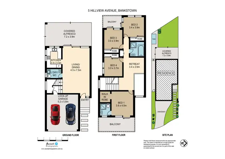 Floorplan of Homely semi-detached listing, 5 Hillview Avenue, Bankstown NSW 2200
