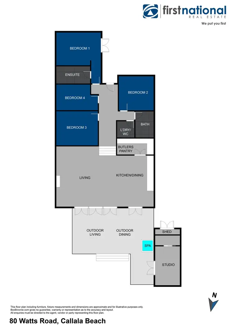 Floorplan of Homely house listing, 80 Watts Road, Callala Beach NSW 2540