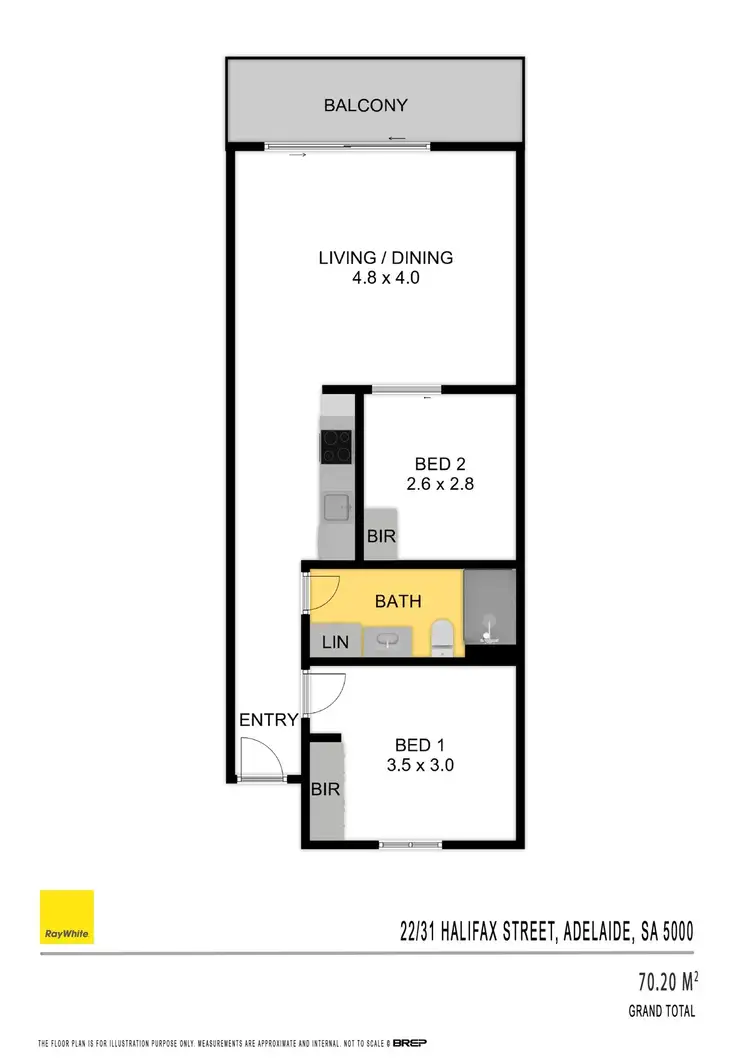 Floorplan of Homely apartment listing, 22/31 Halifax Street, Adelaide SA 5000