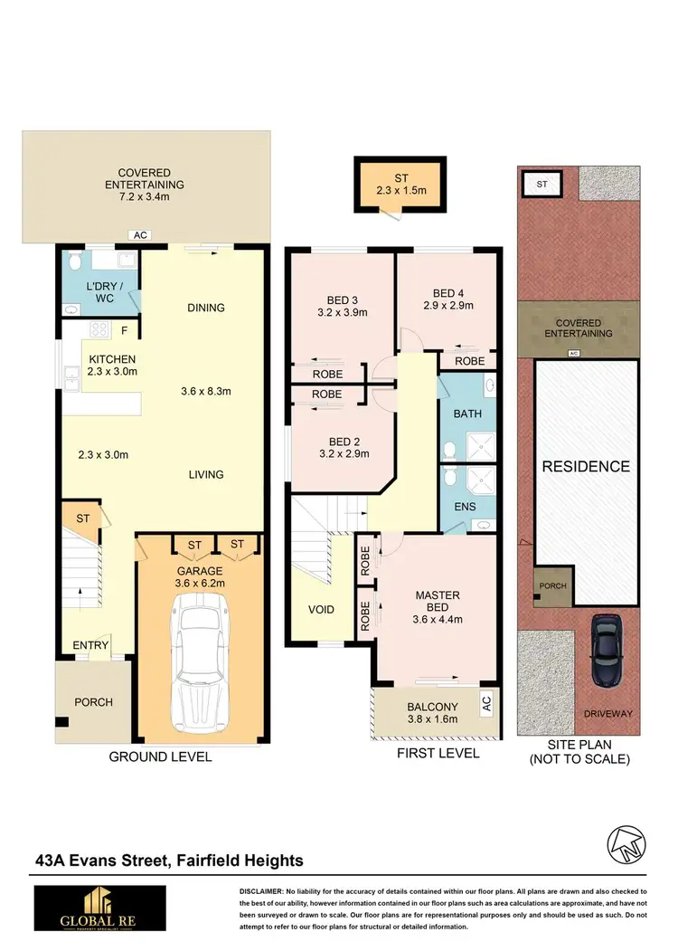 Floorplan of Homely semi-detached listing, 43A Evans Street, Fairfield Heights NSW 2165