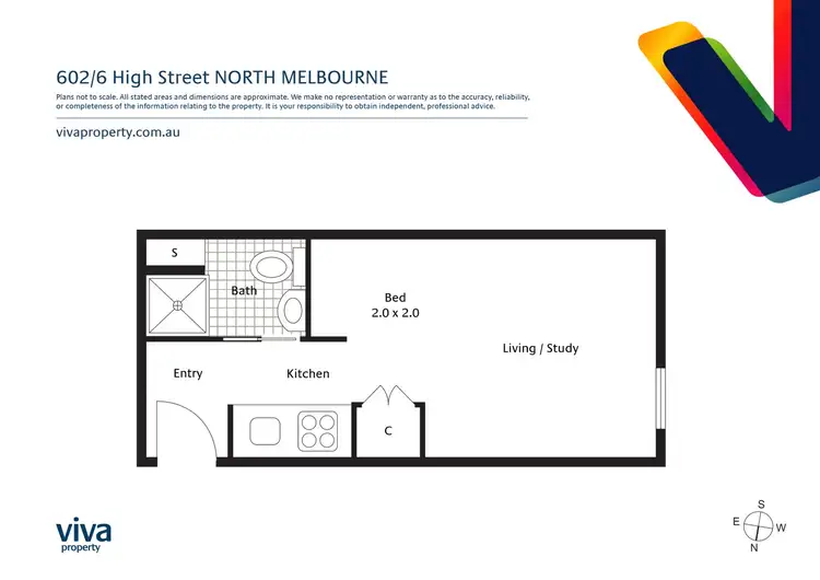 Floorplan of Homely apartment listing, 602/6 High Street, North Melbourne VIC 3051