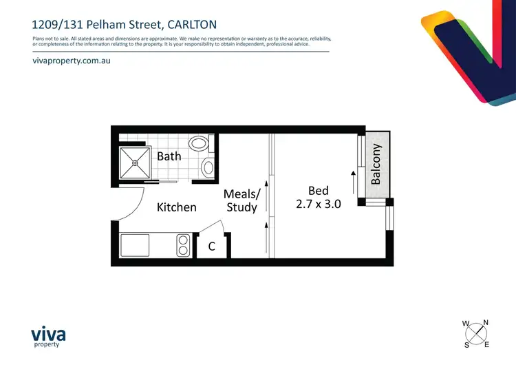 Floorplan of Homely apartment listing, 1209/131 Pelham Street, Carlton VIC 3053